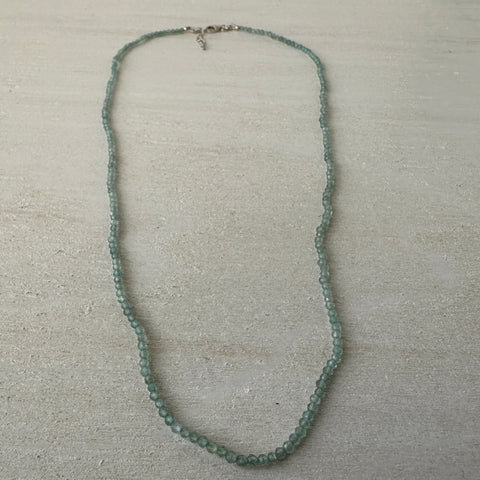 Apatite Gemstone Crystal Sterling Silver Necklace / Bracelet - 18"