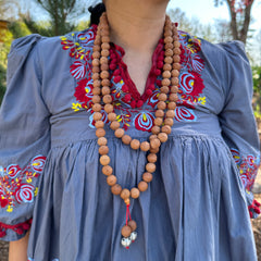 108 Bodhichitta Bead Meditation Mala - Red Cord