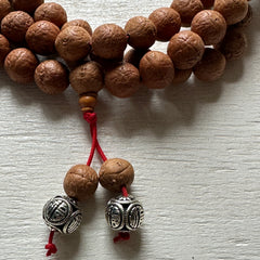 108 Bodhichitta Bead Meditation Mala - Red Cord