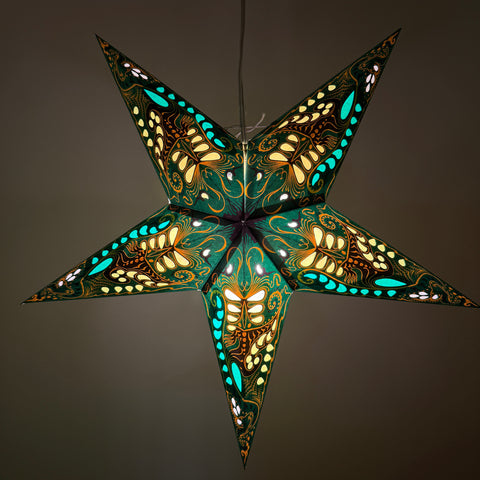 Origami Paper Star Lantern - Green Harmony