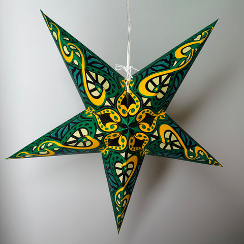 Origami Paper Star Lantern - Emerald Lotus