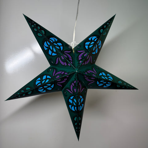 Origami Paper Star Lantern - Enchanted Green