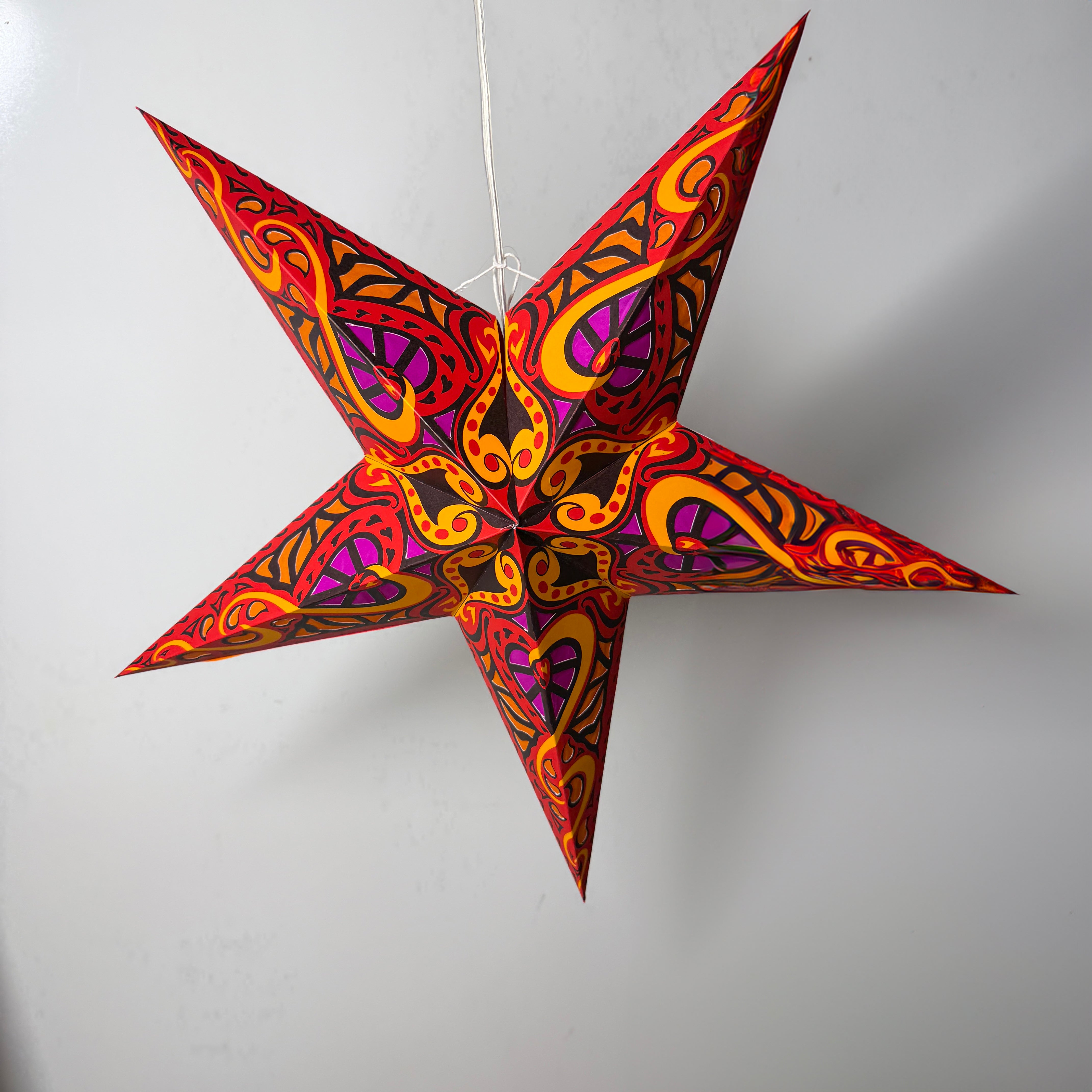 Origami Paper Star Lantern - Rose Quartz Trance