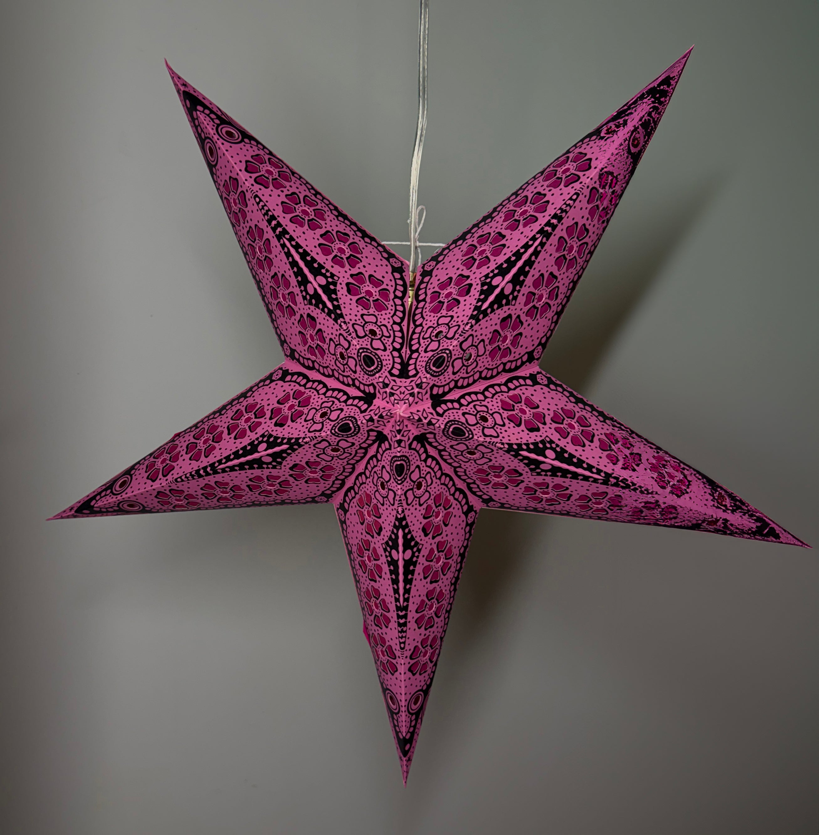 Origami Paper Star Lantern - Flamingo Bliss