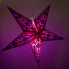 Origami Paper Star Lantern - Royal Garnet