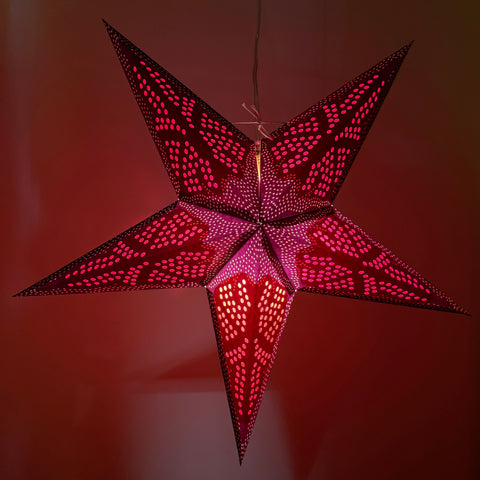 Origami Paper Star Lantern - Moroccan Pomegrante