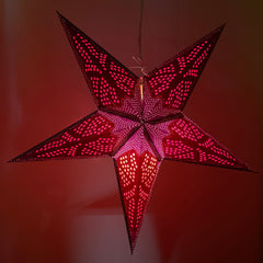 Origami Paper Star Lantern - Moroccan Pomegrante