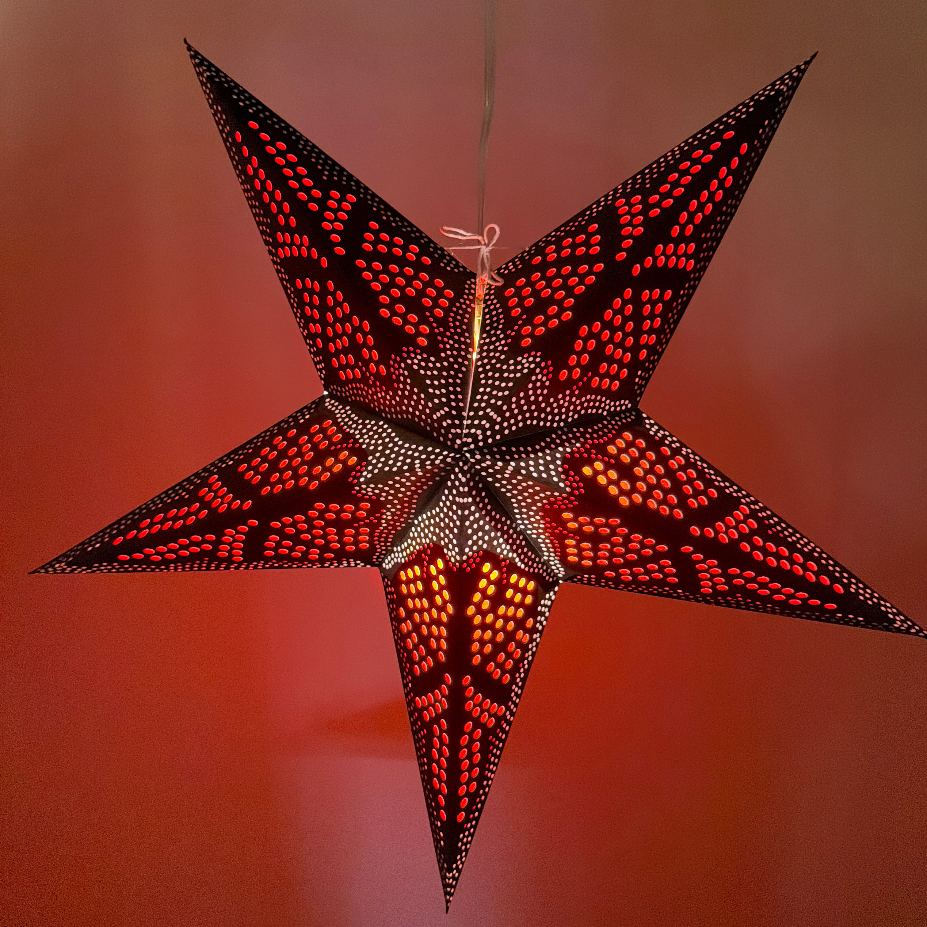 Origami Paper Star Lantern - Moroccan Ruby