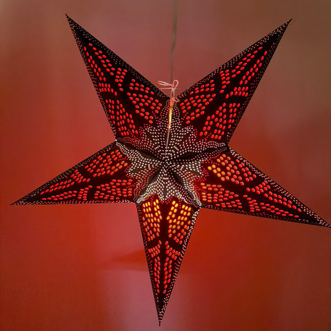 Origami Paper Star Lantern - Moroccan Ruby
