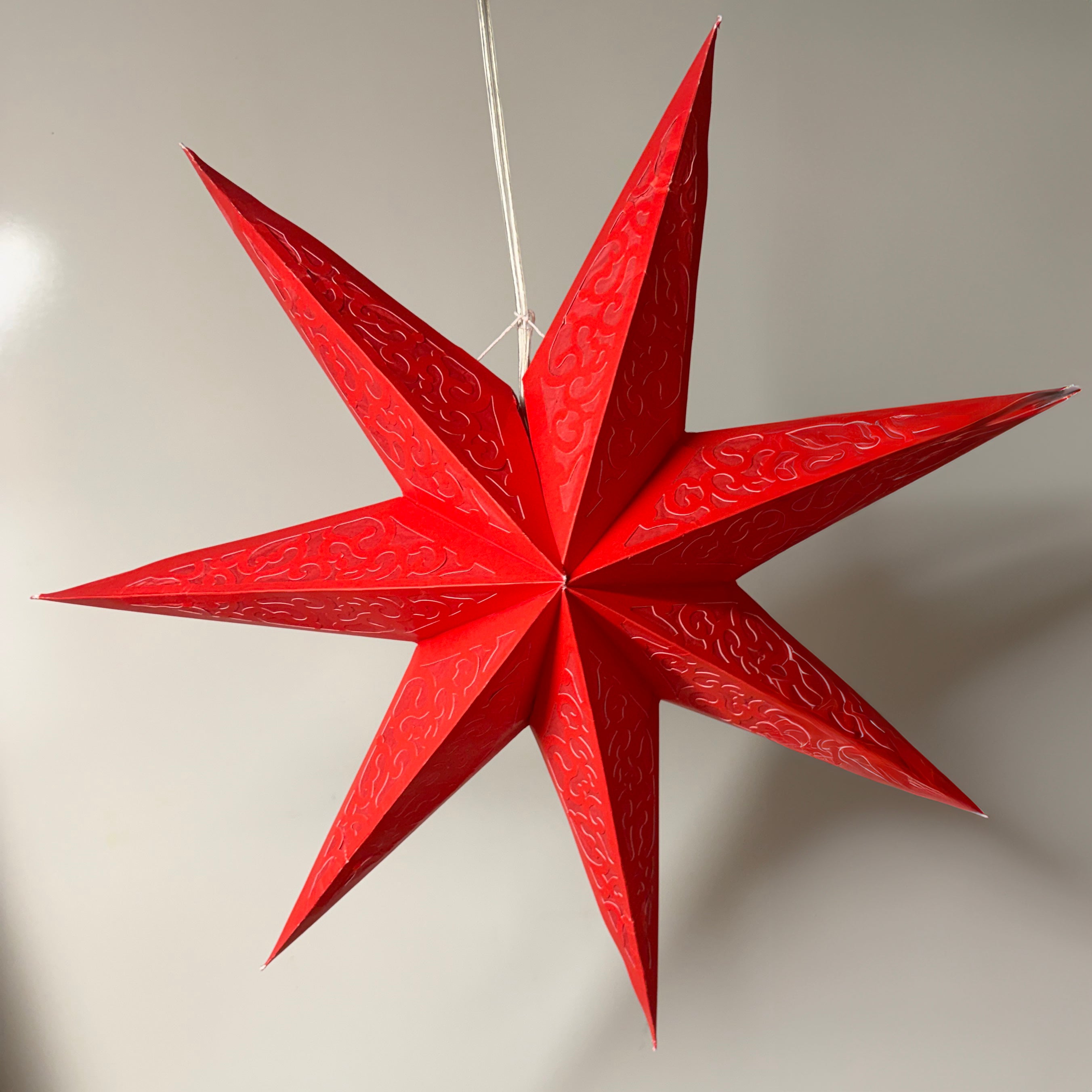 Origami Paper Star Lantern - 7 Chakra Flame