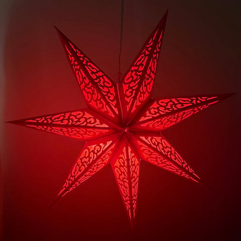 Origami Paper Star Lantern - 7 Chakra Flame