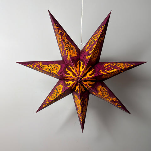 Origami Paper Star Lantern - 7-Point Sunset