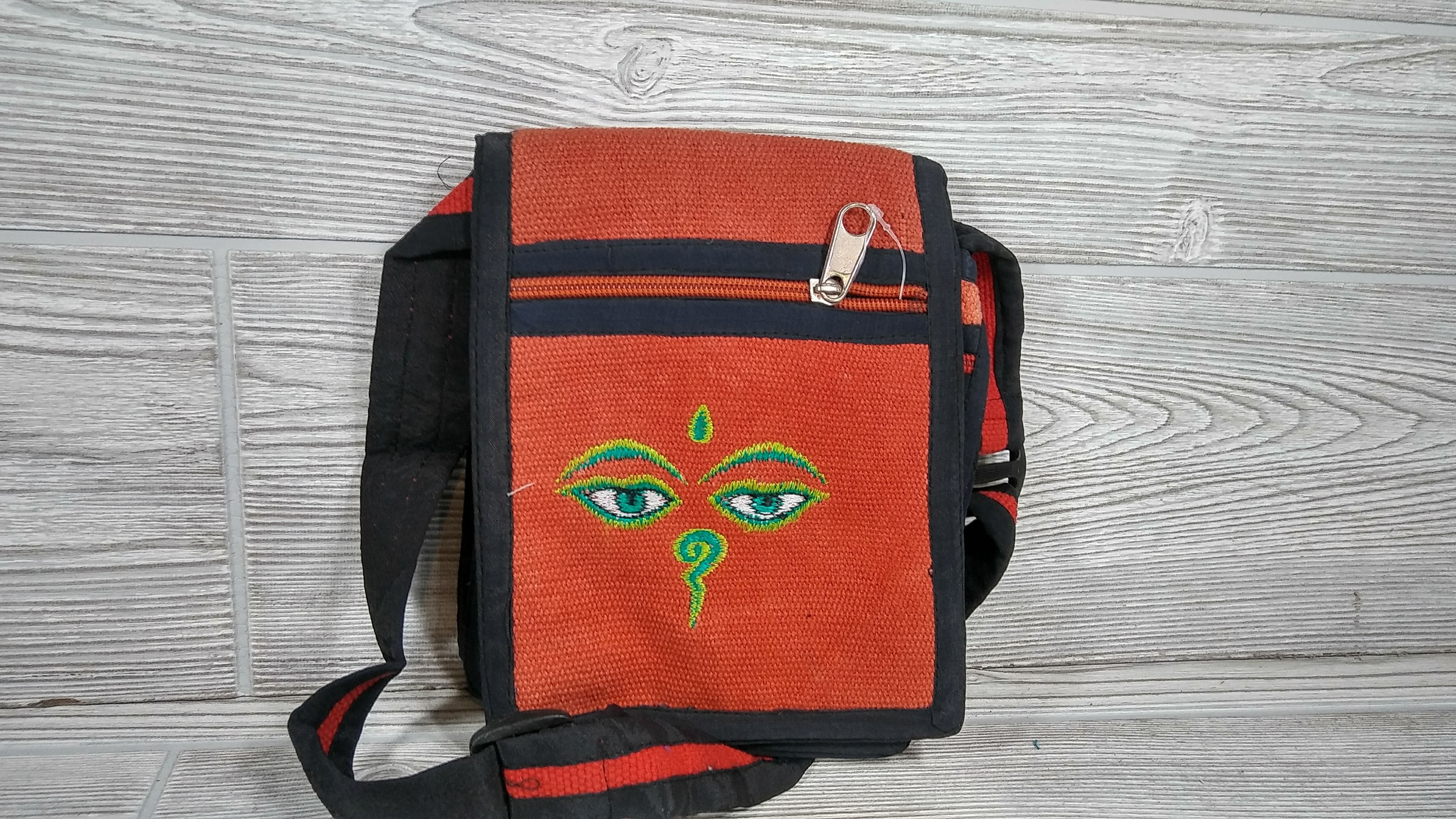 Small Green Cotton Bag- Handmade in Nepal