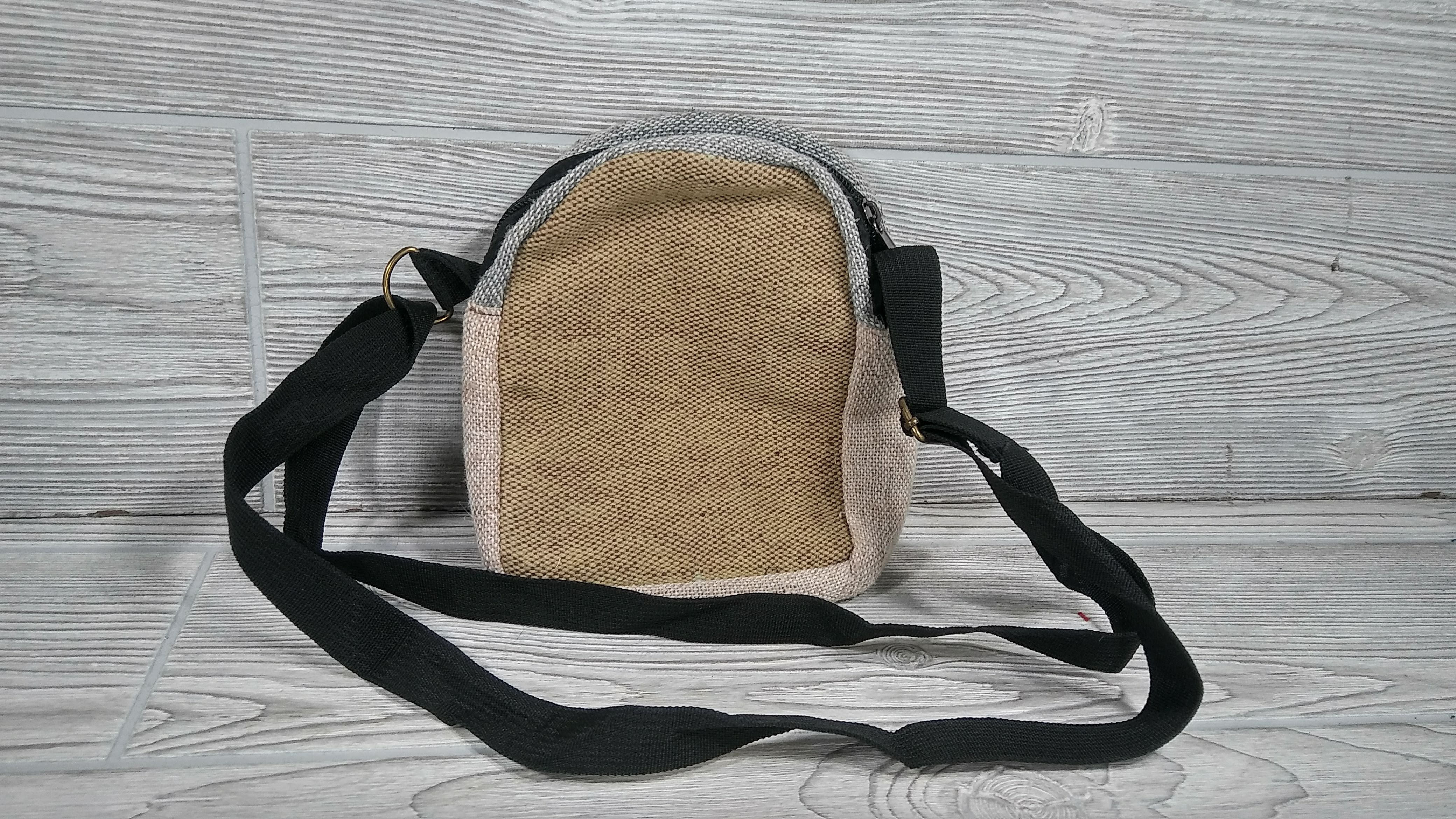 Hemp long shoulder bag