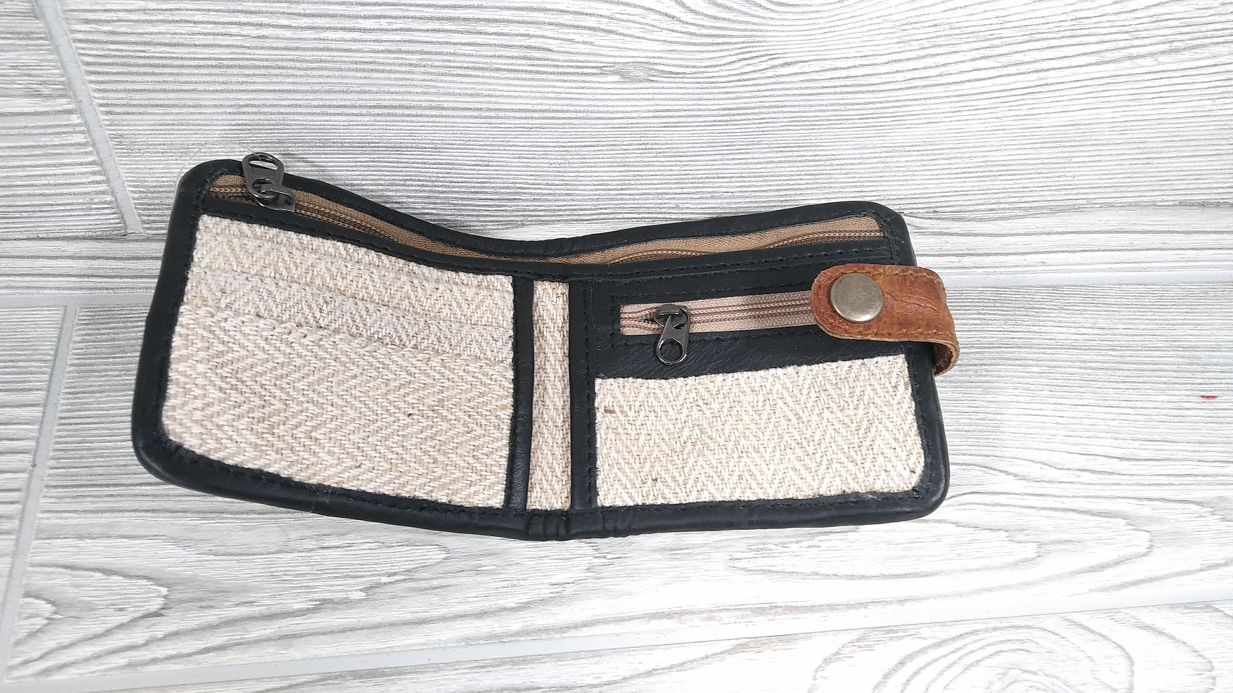 Hemp and Leather Wallet