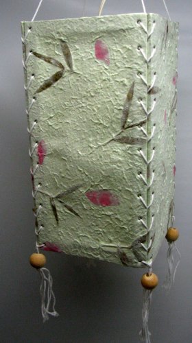 Handmade Mulberry Paper Hanging Lantern - Batik Design