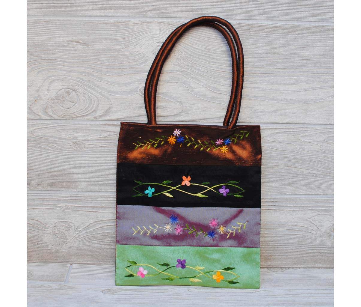 Silk Floral Embroidery Bag 106