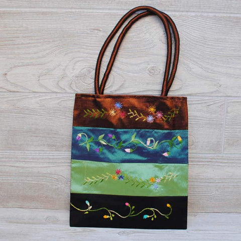 Silk Floral Embroidery Bag 105