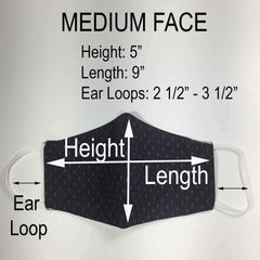 Handmade MEDIUM Cotton Face Masks - Reversible 3D - 464
