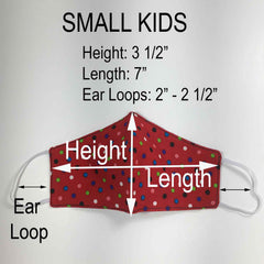 Handmade SMALL KIDS Cotton Face Masks - Reversible 3D - K155