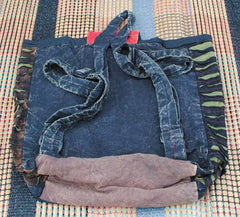 Handmade Hobo Boho Cotton Ripped Razor Cut Backback - 100