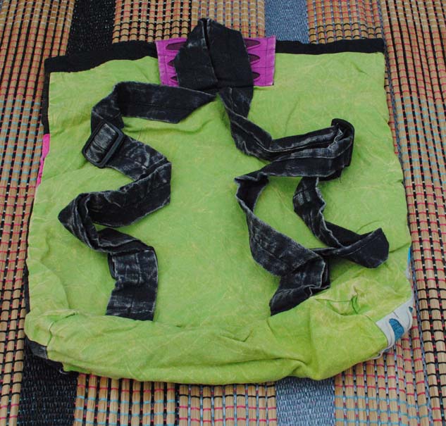 Handmade Hobo Boho Cotton Ripped Razor Cut Backback - 104