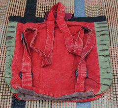 Handmade Hobo Boho Cotton Ripped Razor Cut Backback - 101