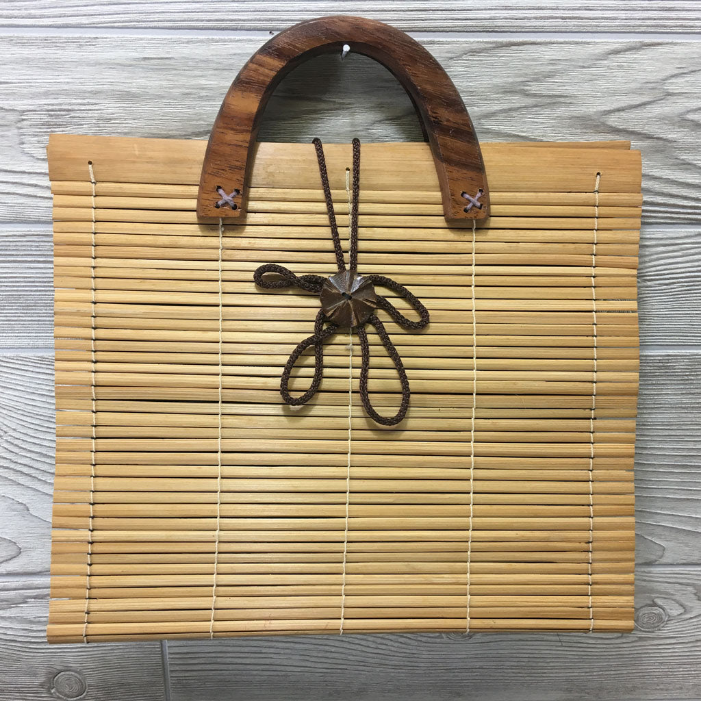 Natural Eco-Friendly Bamboo Handbag XL Rectangle - Natural