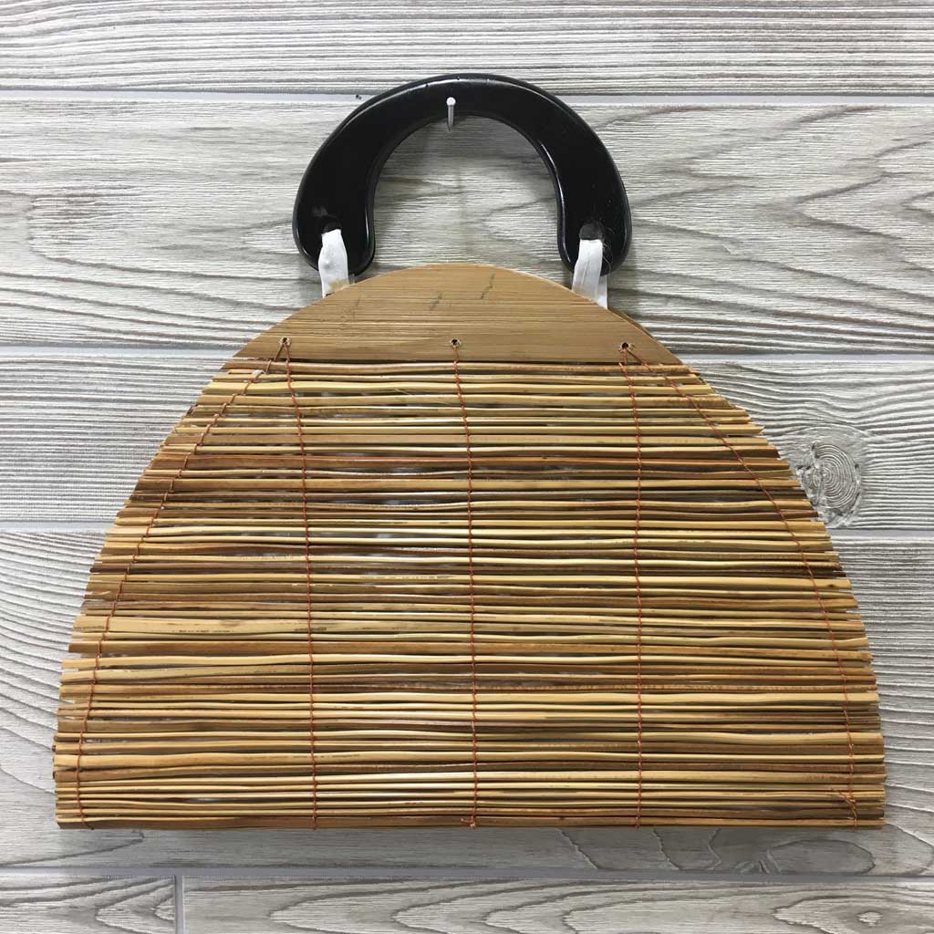Natural Eco-Friendly Bamboo Handbag Half Moon - Large Natural