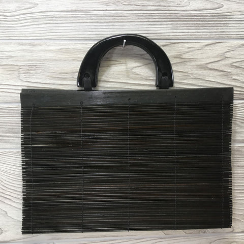 Natural Eco-Friendly Bamboo Handbag - XLarge Black