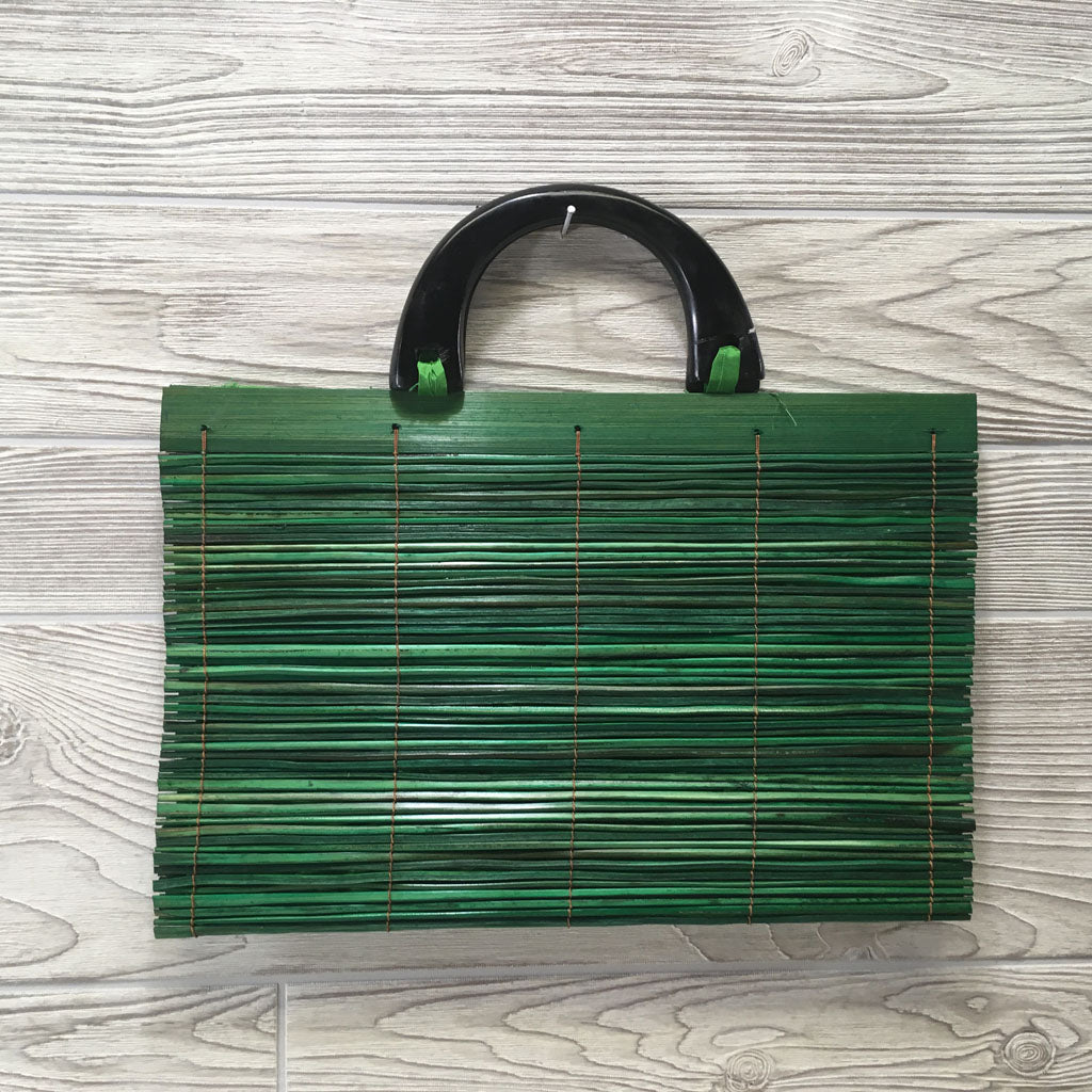 Natural Eco-Friendly Bamboo Handbag - XLarge Green