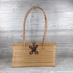 Natural Eco-Friendly Bamboo Handbag with Strap - Large - Natural