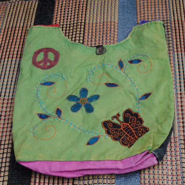 Handmade Hobo Boho Cotton Crossbody Bag - 101