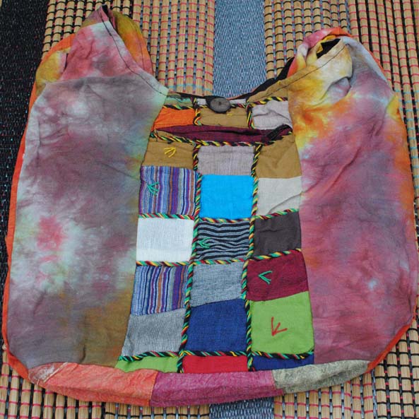 Handmade Hobo Boho Cotton Crossbody Bag - 118