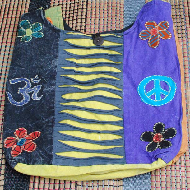 Handmade Hobo Boho Cotton Crossbody Bag - 111