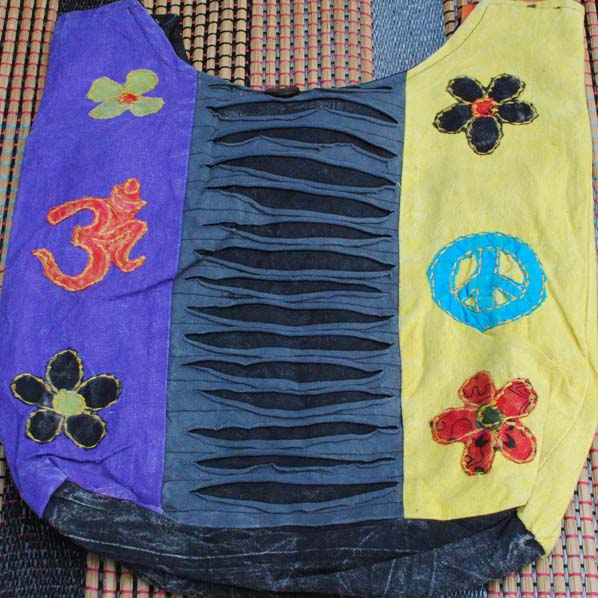 Handmade Hobo Boho Cotton Crossbody Bag - 108