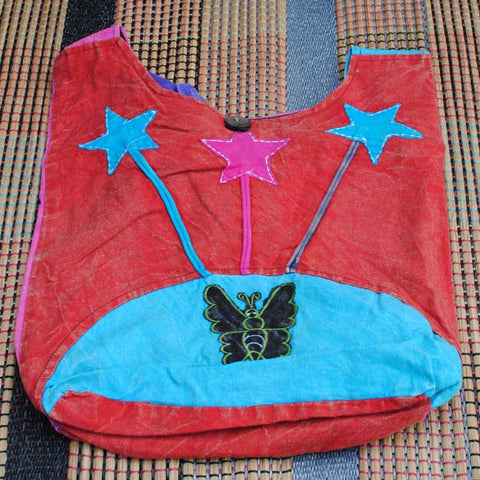 Handmade Hobo Boho Cotton Crossbody Bag - 115