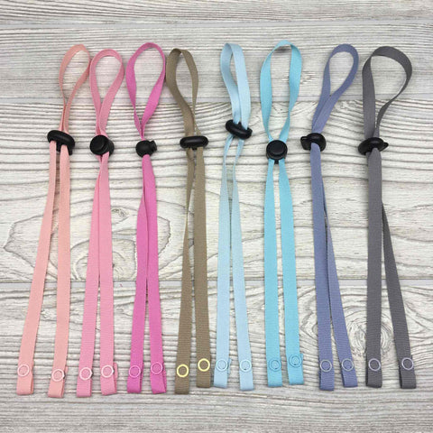 Chic Face Mask Lanyard Holder Strap with Stopper 24” - Solid Colors