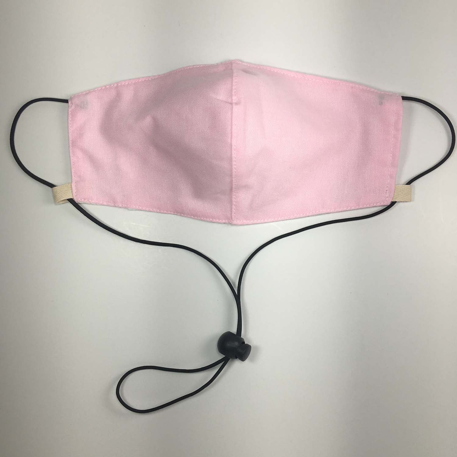 MEDIUM Oxford Cotton Adjustable Face Masks Filter Pocket - Baby Pink