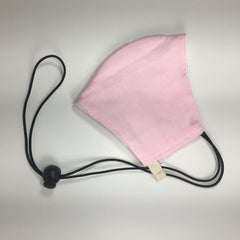 MEDIUM Oxford Cotton Adjustable Face Masks Filter Pocket - Baby Pink