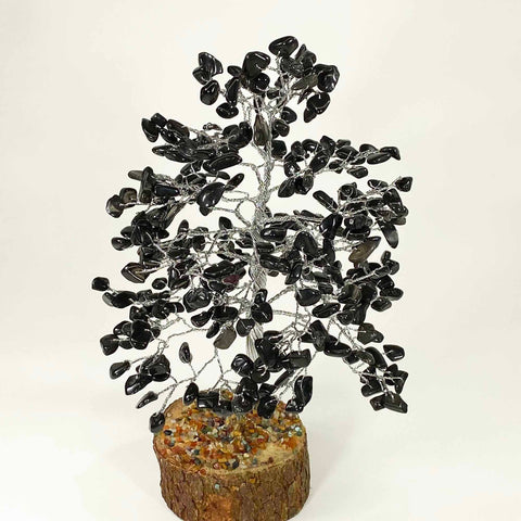 Feng Shui Gemstone Tree of Life - 300 Beads - Black Agate