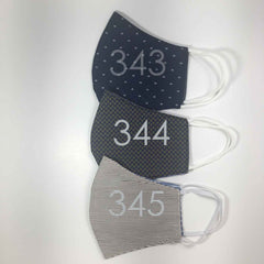 Handmade MEDIUM Cotton Face Masks - Reversible 3D - 343-345