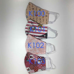 Handmade SMALL KIDS Cotton Face Masks - Reversible 3D - K100-K103