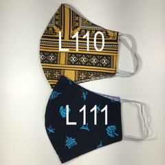 Handmade LARGE Cotton Fabric Face Masks - Reversible 3D - L110-L111