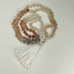 108 Japa Mala Meditation Necklace - Moonstone