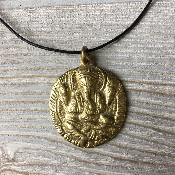 Brass Pendant Necklace - Ganesh