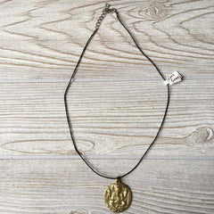 Brass Pendant Necklace - Ganesh