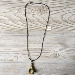 Brass Pendant Necklace - Buddha