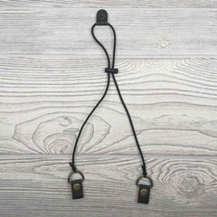 Vegan Leather Face Mask Strap Holder 24” - Olive Green